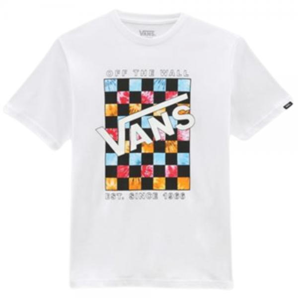 VANS DYED BLOCKS WHITE T-SHIRT BAMBINO