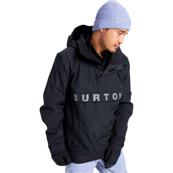 BURTON FROSTNER ANORAK TRUE BLACK GIACCA SNOWBOARD