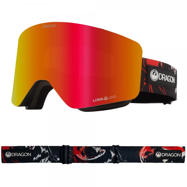 DRAGON R1 OTG KOI/RED ION + LIGHT ROSE MASCHERA SNOWBOARD