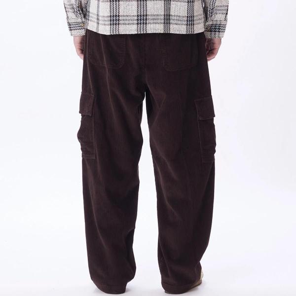 OBEY BIG WIG CORDUROY CARGO PANT JAVA BROWN