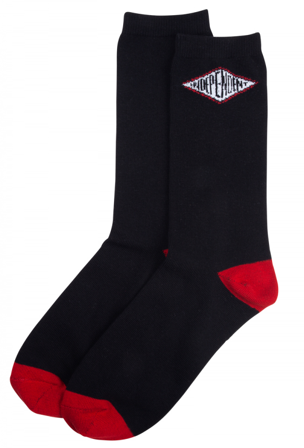 INDEPENDENT SUMMIT SOCKS (2 PAIR PACK) WHITE/BLACK CALZINI