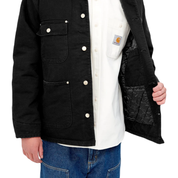 CARHARTT WIP OG CHORE COAT BLACK/BLACK (AGED CANVAS) GIACCA