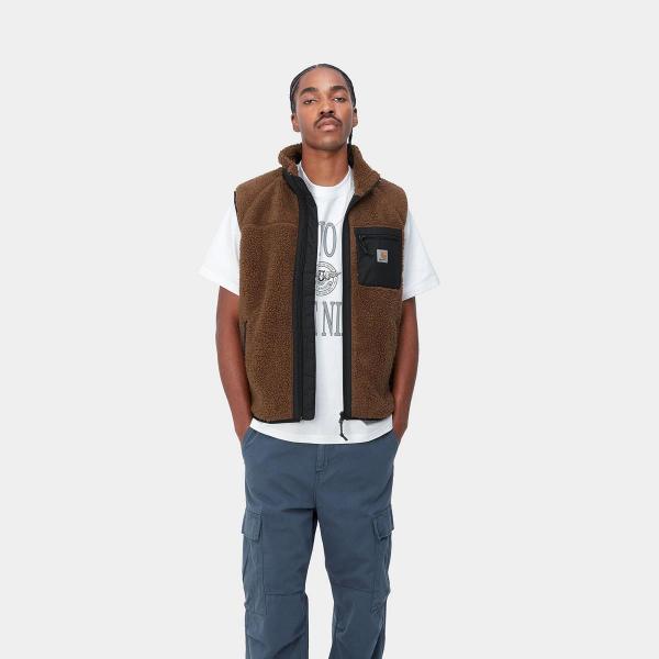 CARHARTT WIP PRENTIS VEST LINER DOOP H BROWN/BLACK