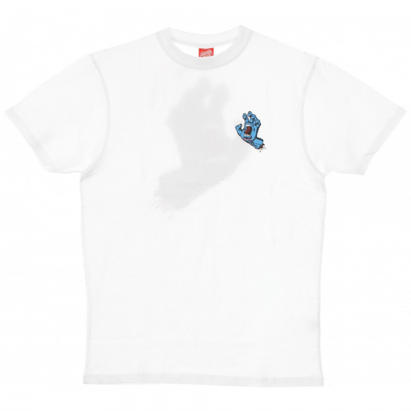 SANTA CRUZ SCREAMING HAND CHEST WHITE T-SHIRT