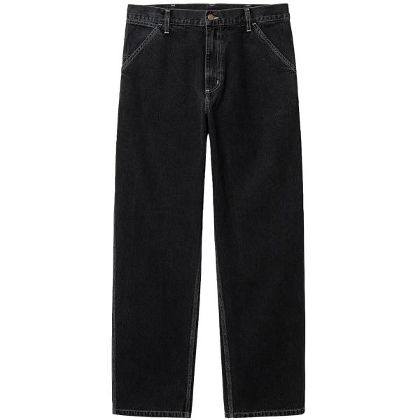 CARHARTT WIP SIMPLE PANT BLACK (HEAVY STONE WASH)