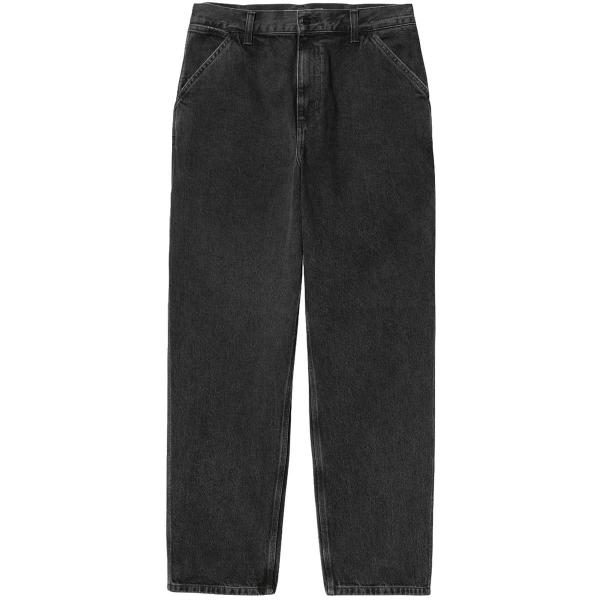 CARHARTT WIP SINGLE KNEE PANT BLACK (STONE WASHED) 