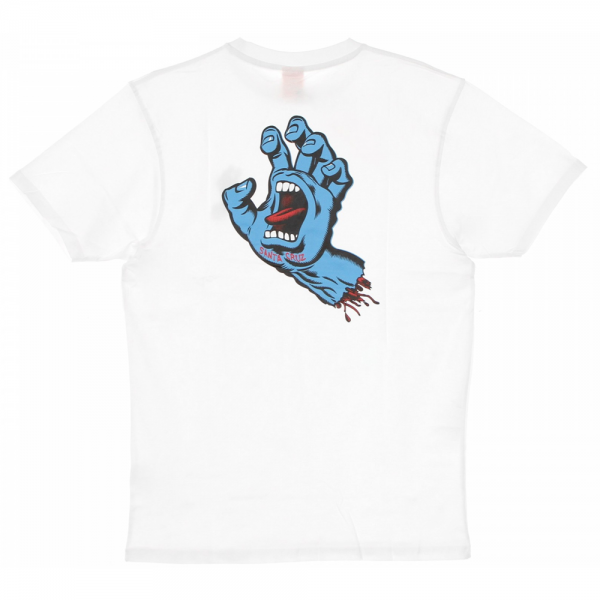 SANTA CRUZ SCREAMING HAND CHEST WHITE T-SHIRT