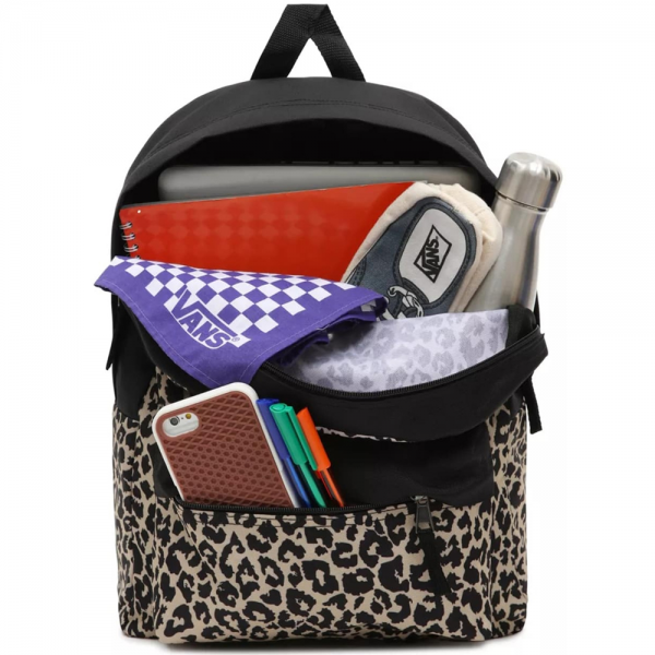 VANS GR GIRLS REALM BACKPACK LEOPARD SPOT ZAINO BAMBINA