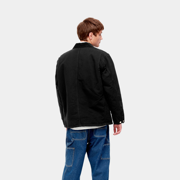 CARHARTT WIP OG CHORE COAT BLACK/BLACK (AGED CANVAS) GIACCA