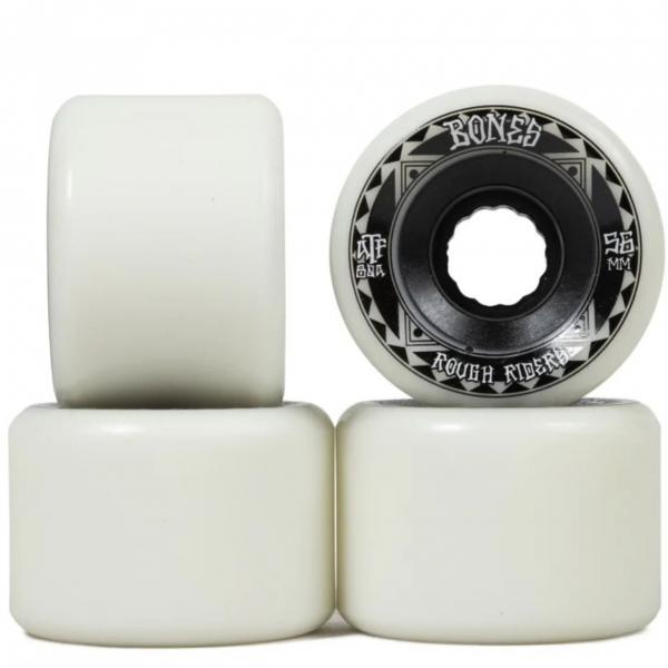 BONES ROUGH RIDERS 56mm ATF 80A WHITE RUOTE SKATEBOARD