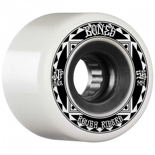 BONES ROUGH RIDERS 56mm ATF 80A WHITE RUOTE SKATEBOARD