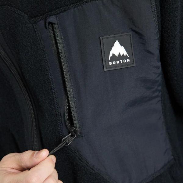 BURTON CINDER FULL-ZIP FLEECE TRUE BLACK PILE