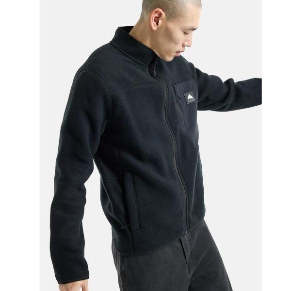 BURTON CINDER FULL-ZIP FLEECE TRUE BLACK PILE