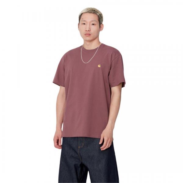 CARHARTT WIP S/S DUSTY FUCHSIA/GOLD T-SHIRT