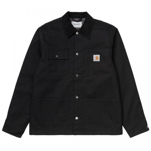 CARHARTT WIP MICHIGAN COAT HAMILTON BLACK/BLACK (RIGID) GIACCA