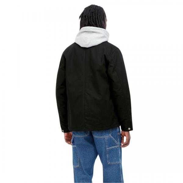 CARHARTT WIP MICHIGAN COAT HAMILTON BLACK/BLACK (RIGID) GIACCA