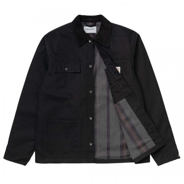 CARHARTT WIP MICHIGAN COAT HAMILTON BLACK/BLACK (RIGID) GIACCA