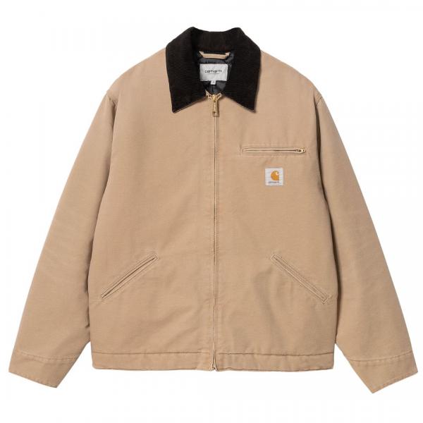 CARHARTT WIP OG DETROIT JACKET PEANUT/BLACK (AGED CANVAS)