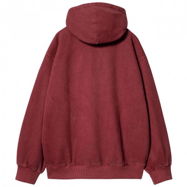 CARHARTT WIP HOODED VISTA SWEATER SCARLET (GARMENT DYED)