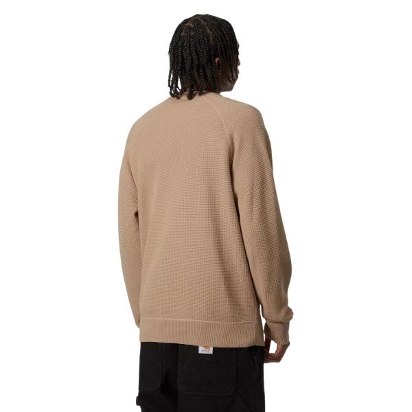 CARHARTT WIP CHASE SWEATER DUSTY H BROWN/GOLD MAGLIONE 