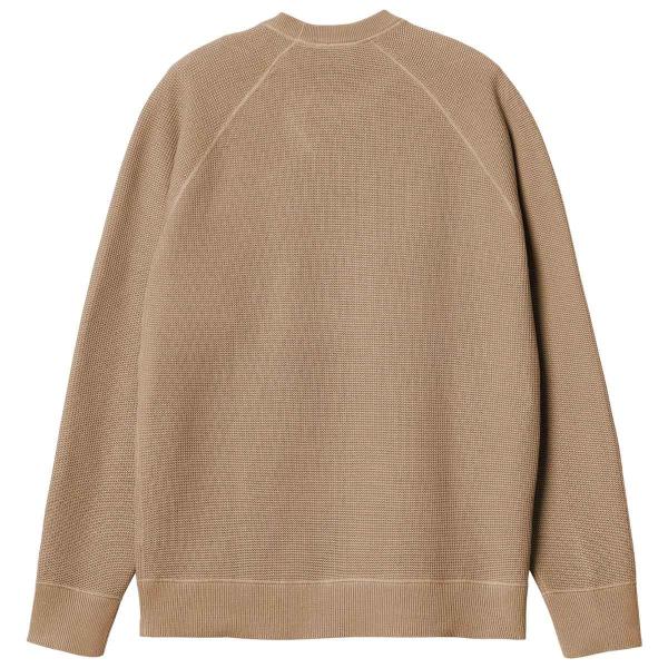 CARHARTT WIP CHASE SWEATER DUSTY H BROWN/GOLD MAGLIONE 