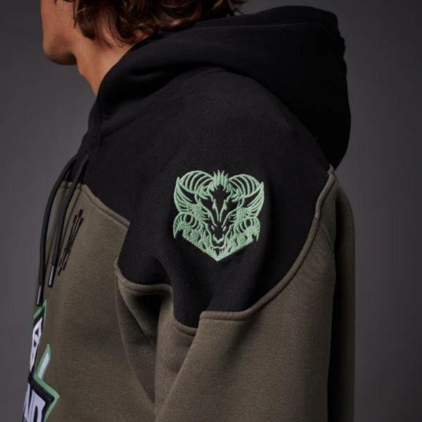 DOLLY NOIRE GOAT HOCKEY HOODIE CYPRESS GREEN FELPA