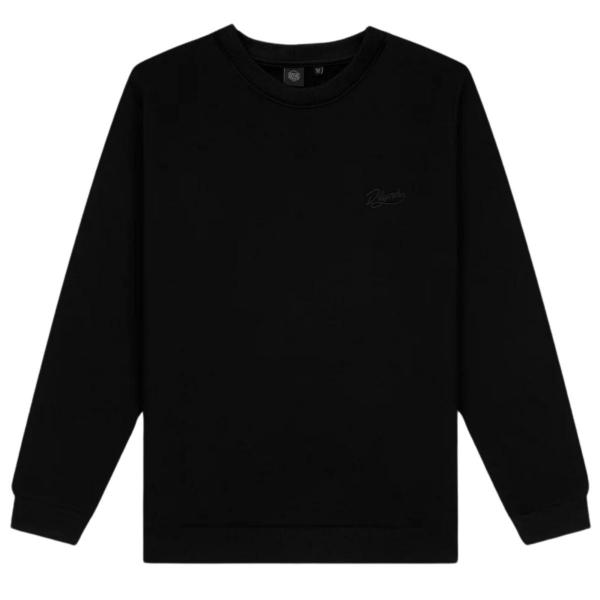 DOLLY NOIRE SIGNATURE EMBROIDERY CREWNECK BLACK MAGLIONE