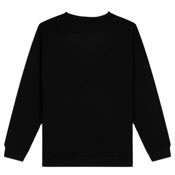 DOLLY NOIRE SIGNATURE EMBROIDERY CREWNECK BLACK MAGLIONE