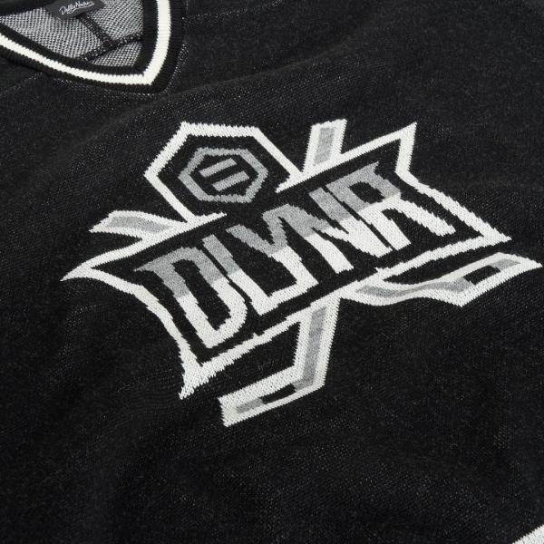 DOLLY NOIRE KNITTED GOAT HOCKEY  SWEATER BLACK