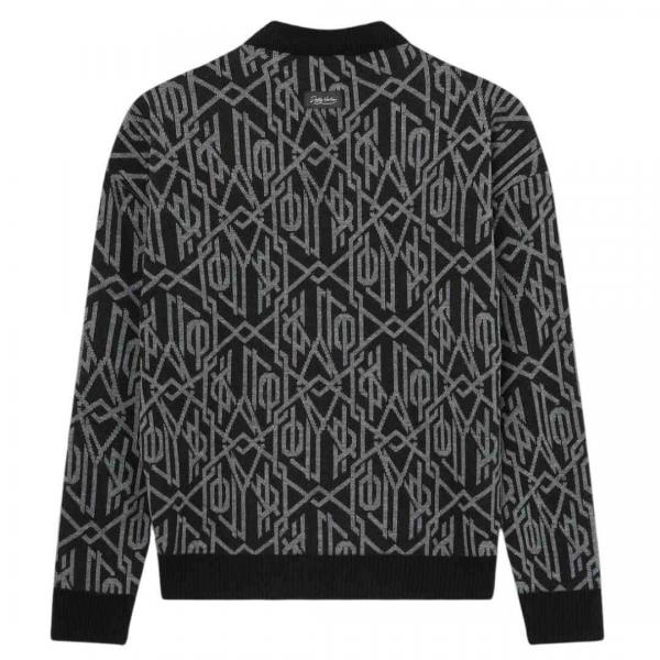 DOLLY NOIRE MONOGRAM SWEATER BLACK 