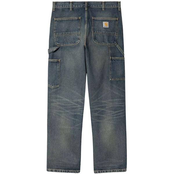 CARHARTT WIP DOUBLE KNEE PANT BLUE (WORN USED WASH)