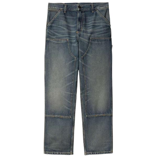 CARHARTT WIP DOUBLE KNEE PANT BLUE (WORN USED WASH)