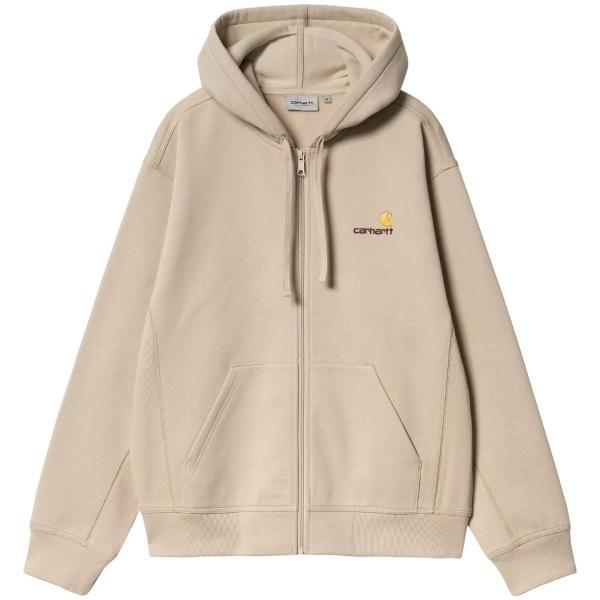 CARHARTT WIP HOODED AMERICAN SCRIPT JACKET FLEUR DE SEL 