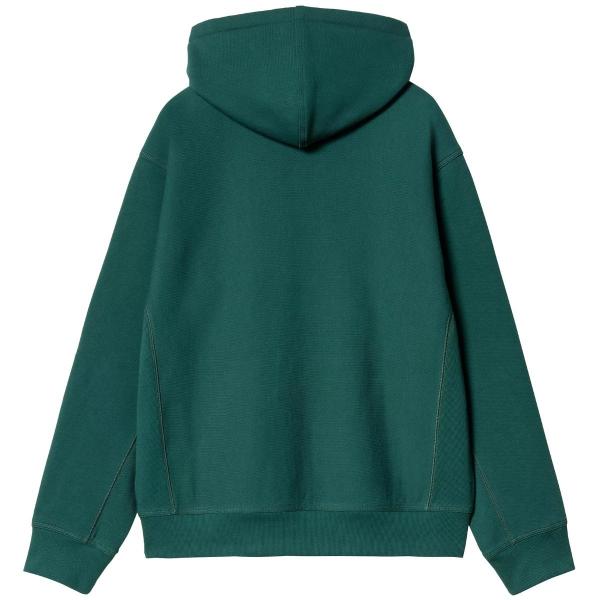 CARHARTT WIP HOODED AMERICAN SCRIPT SWEAT MALACHITE 