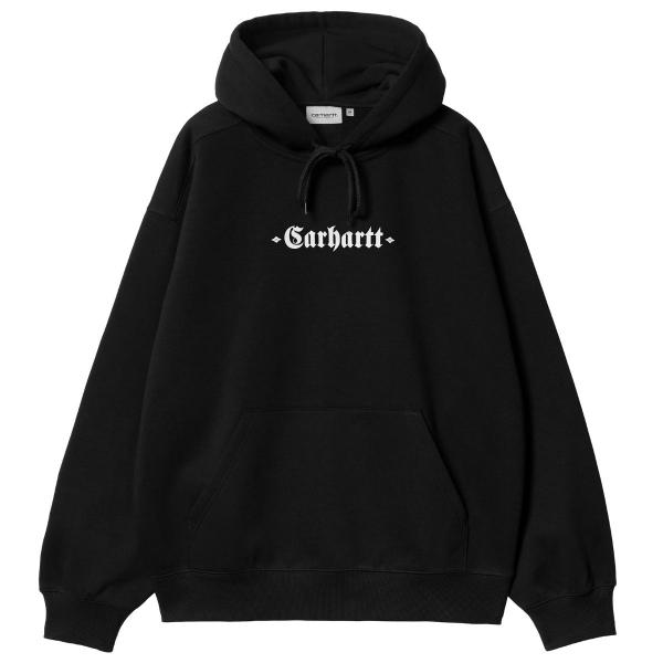 CARHARTT WIP HOODED GREATER HITS SWEAT BLACK/WHITE 