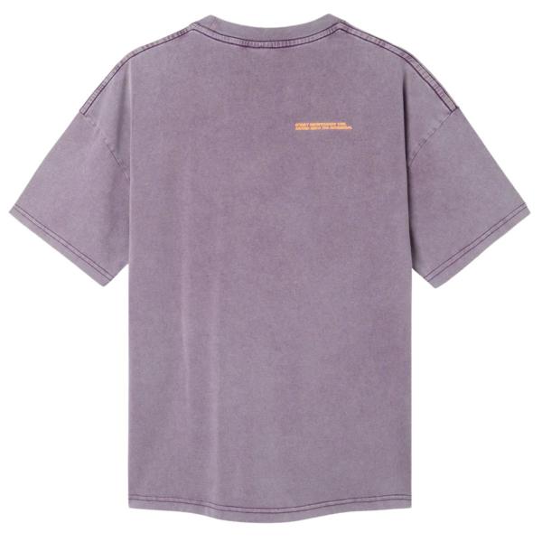 FUNKY LOGO EMBROIDERY TEE WASHED LILIAC