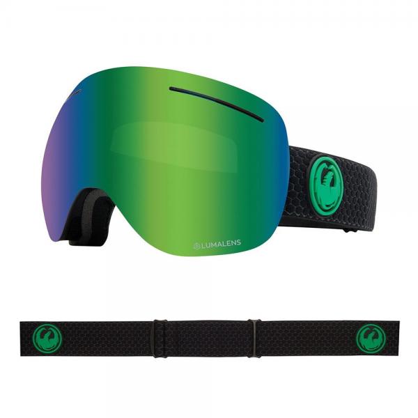 DRAGON X1 SPLIT LL GREEN ION/ LL AMBER MASCHERA SNOWBOARD