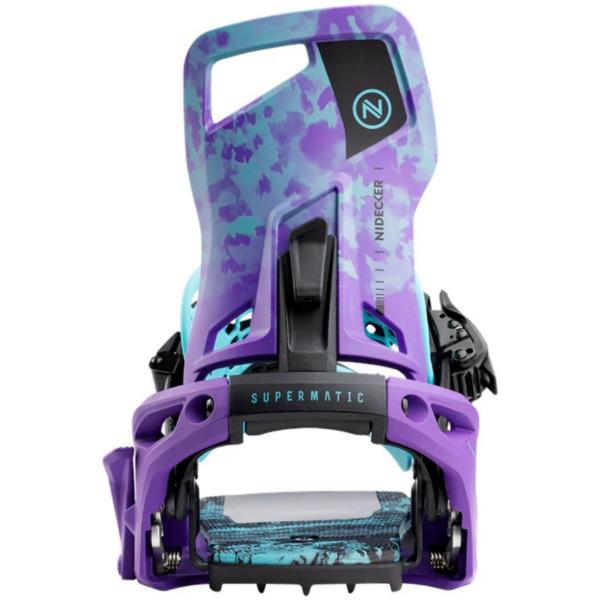 NIDECKER SUPERMATIC JOKER PURPLE ATTACCHI SNOWBOARD