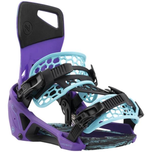 NIDECKER SUPERMATIC JOKER PURPLE ATTACCHI SNOWBOARD