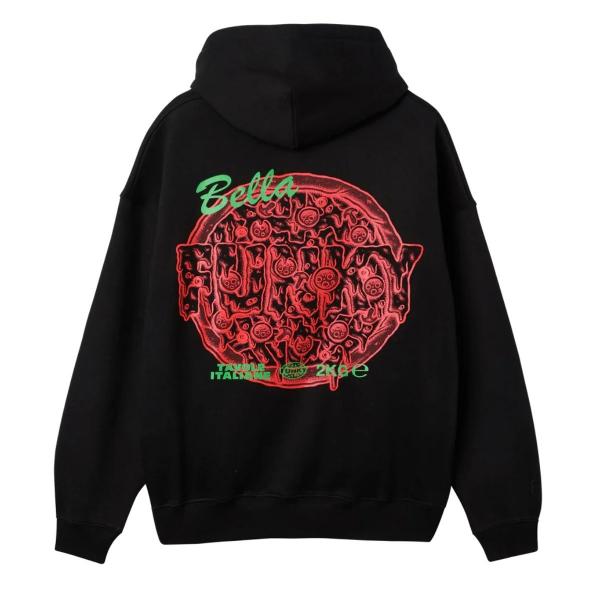 FUNKY PIZZA HOODIE BLACK FELPA