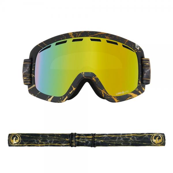 DRAGON D1 OTG 14 KARAT / LL GOLD ION/ LL AMBER MASCHERA SNOWBOARD