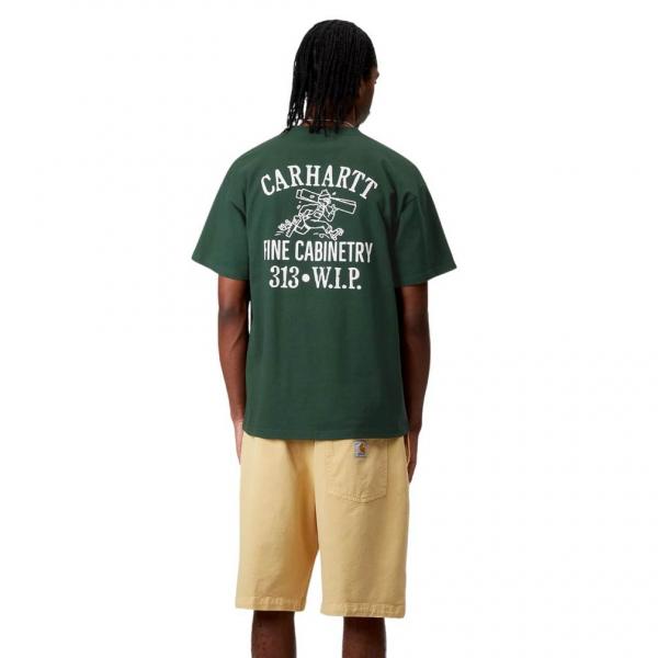 CARHARTT WIP S/S CABINETRY CONIFER/WHITE T-SHIRT