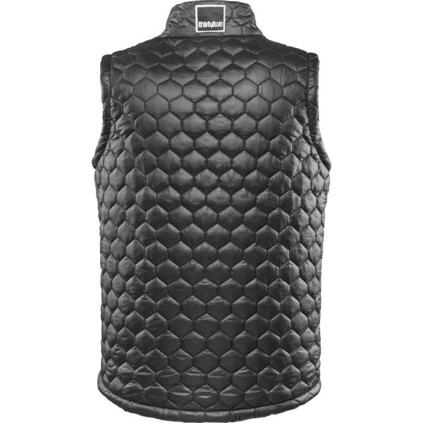 THIRTYTWO REST STOP PUFF VEST BLACK CHARCOAL SMANICATO