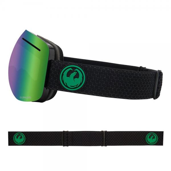 DRAGON X1 SPLIT LL GREEN ION/ LL AMBER MASCHERA SNOWBOARD