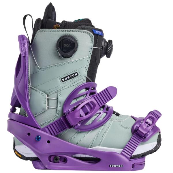 BURTON SCRIBE IMPERIAL PURPLE ATTACCHI SNOWBOARD DONNA