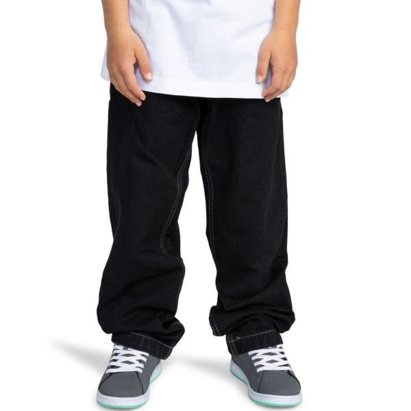 DC WORKER BAGGY DENIM BLACK PANTALONI BAMBINO