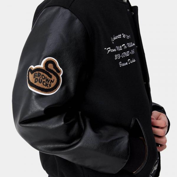 CARHARTT WIP BROWN DUCKS BOMBER BLACK GIACCA