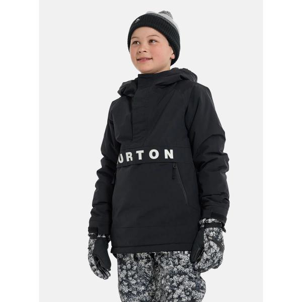 BURTON FROSTNER ANORAK JACKET TRUE BLACK BAMBINO