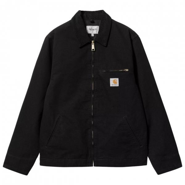 CARHARTT WIP DETROIT JACKET BLACK (STONE CANVAS)