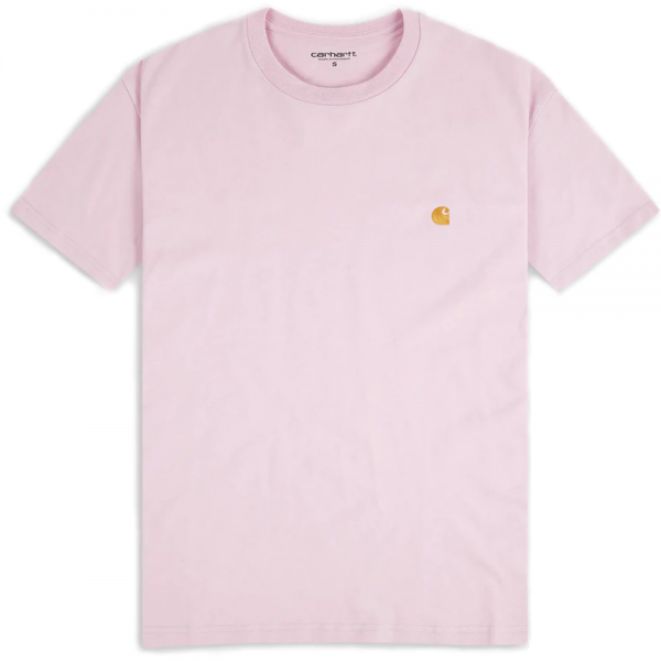 CARHARTT WIP CHASE PALE QUARTZ/GOLD T-SHIRT